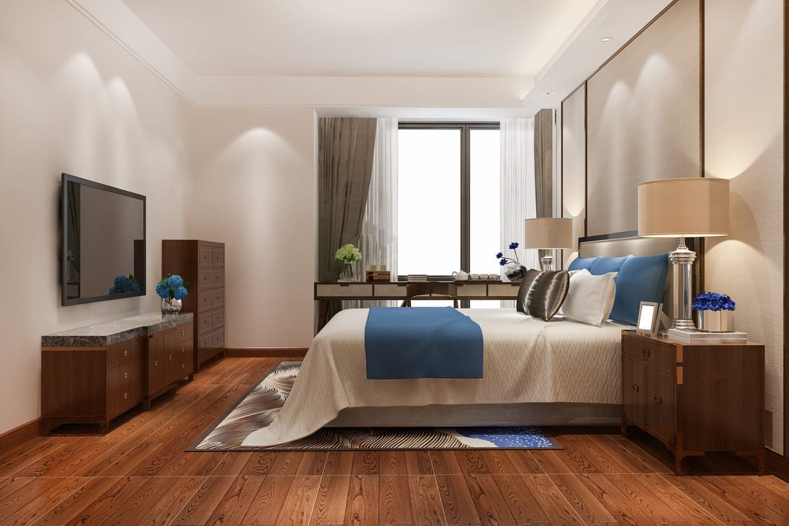 Luxury bedroom interior design by Entrust Interior Designers Bengaluru